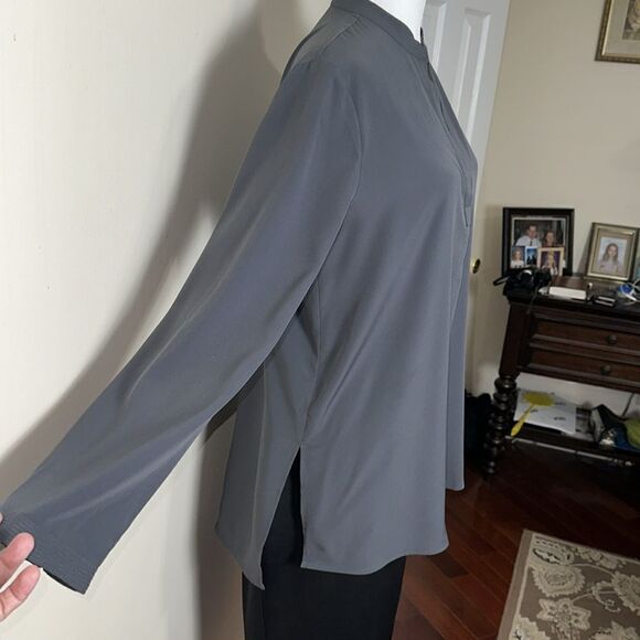 Ann Taylor S Gray Long Sleeve High Low Tunic - Picture 7 of 9